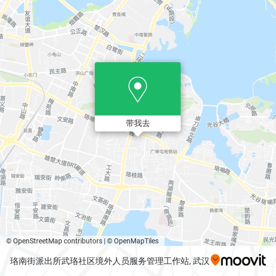 珞南街派出所武珞社区境外人员服务管理工作站地图