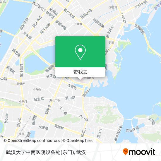 武汉大学中南医院设备处(东门)地图