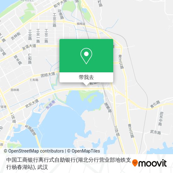 中国工商银行离行式自助银行(湖北分行营业部地铁支行杨春湖站)地图