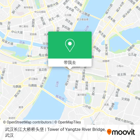武汉长江大桥桥头堡 |  Tower of Yangtze River Bridge地图