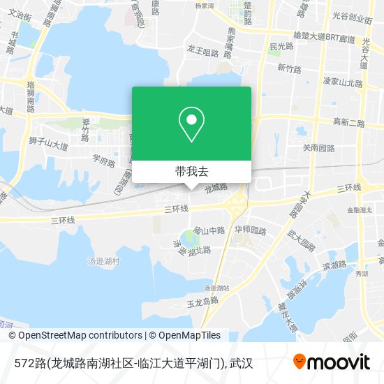 572路(龙城路南湖社区-临江大道平湖门)地图