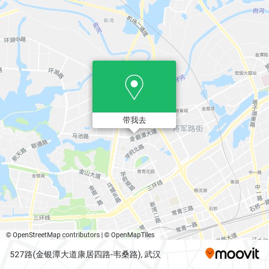527路(金银潭大道康居四路-韦桑路)地图