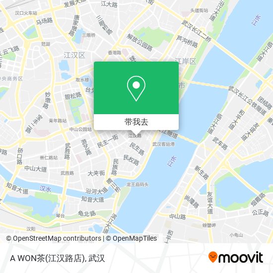 A WON茶(江汉路店)地图
