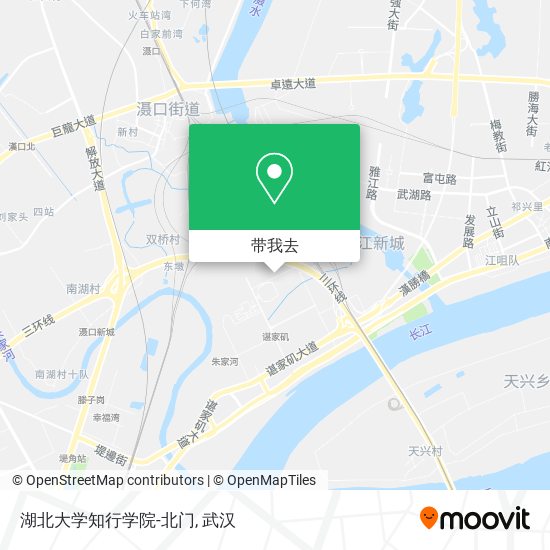 湖北大学知行学院-北门地图