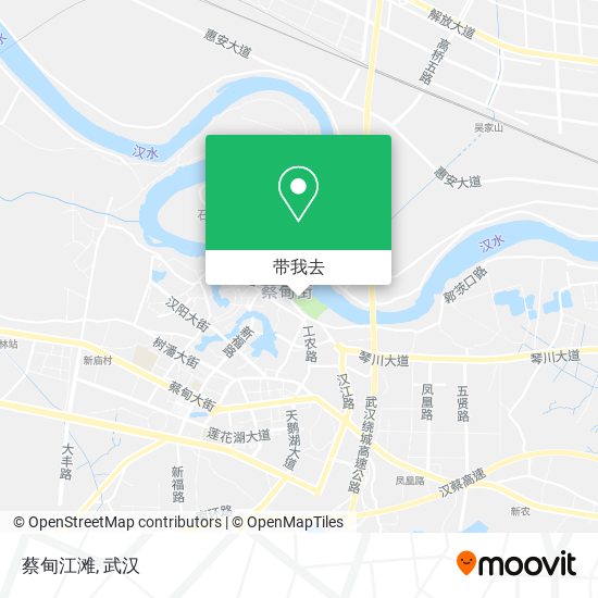 蔡甸江滩地图