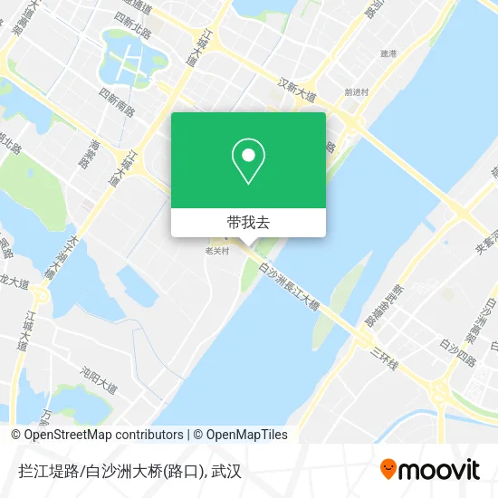 拦江堤路/白沙洲大桥(路口)地图
