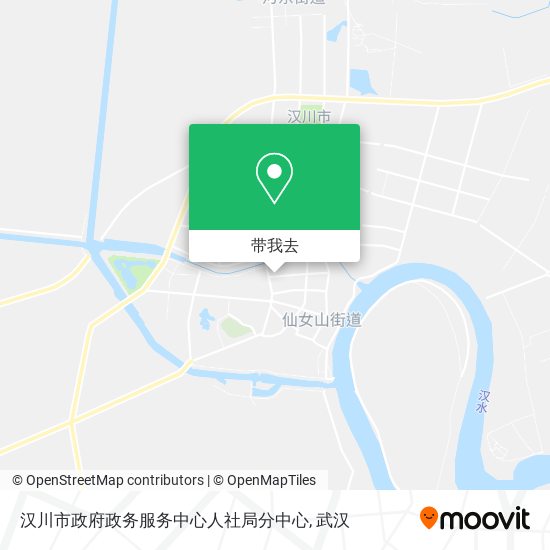 汉川市政府政务服务中心人社局分中心地图