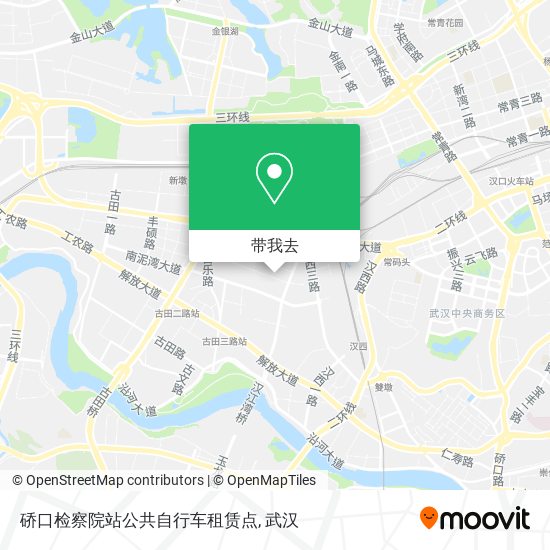 硚口检察院站公共自行车租赁点地图