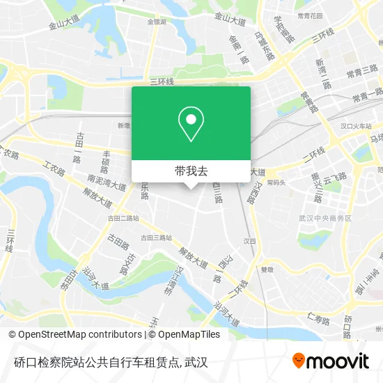 硚口检察院站公共自行车租赁点地图