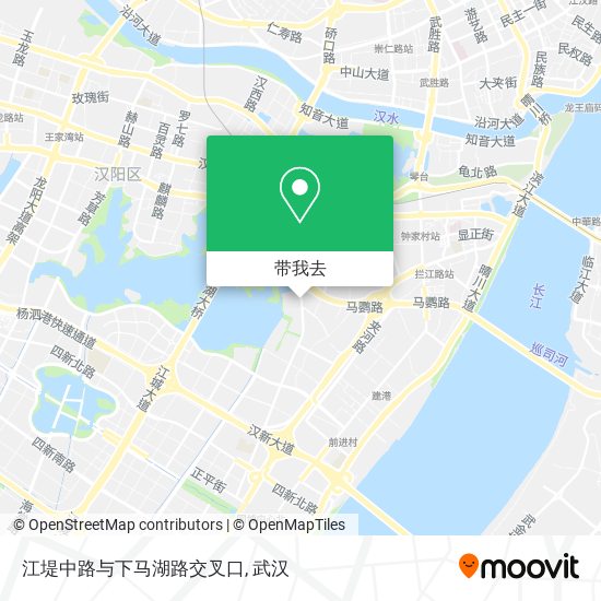 江堤中路与下马湖路交叉口地图