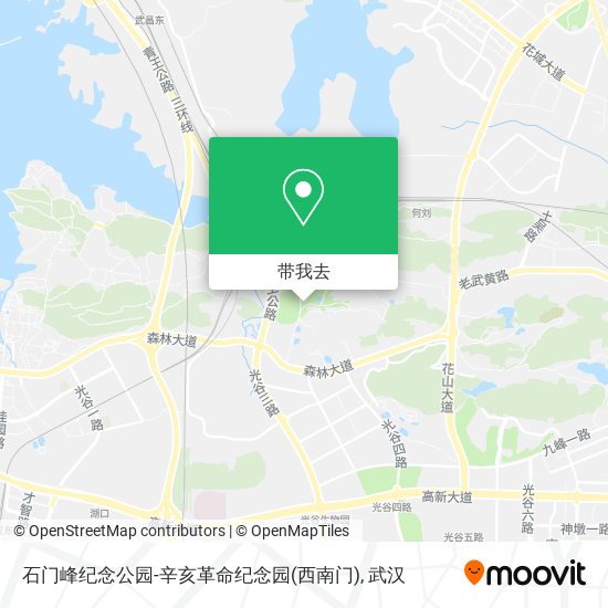 石门峰纪念公园-辛亥革命纪念园(西南门)地图