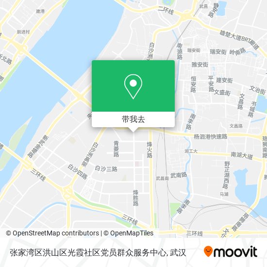 张家湾区洪山区光霞社区党员群众服务中心地图