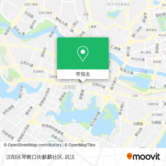 汉阳区琴断口街麒麟社区地图