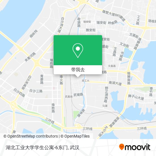 湖北工业大学学生公寓-6东门地图