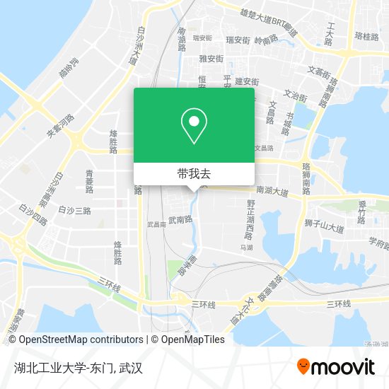 湖北工业大学-东门地图