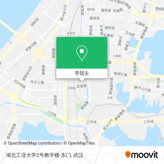 湖北工业大学2号教学楼-东门地图