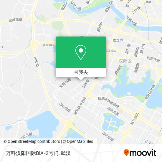 万科汉阳国际B区-2号门地图