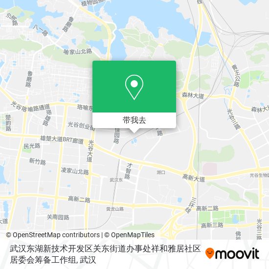 武汉东湖新技术开发区关东街道办事处祥和雅居社区居委会筹备工作组地图