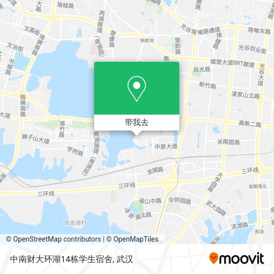 中南财大环湖14栋学生宿舍地图