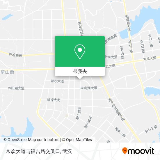 常欢大道与福吉路交叉口地图