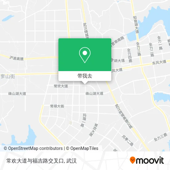常欢大道与福吉路交叉口地图