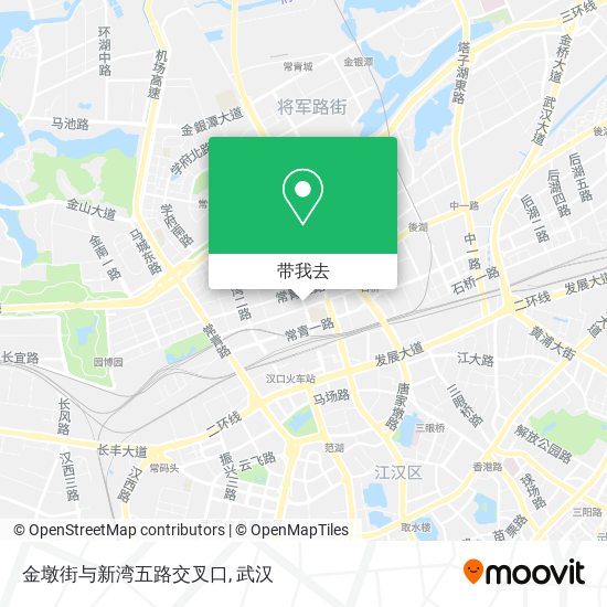 金墩街与新湾五路交叉口地图