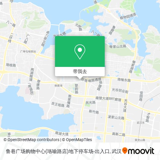 鲁巷广场购物中心(珞喻路店)地下停车场-出入口地图