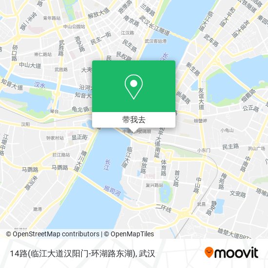 14路(临江大道汉阳门-环湖路东湖)地图