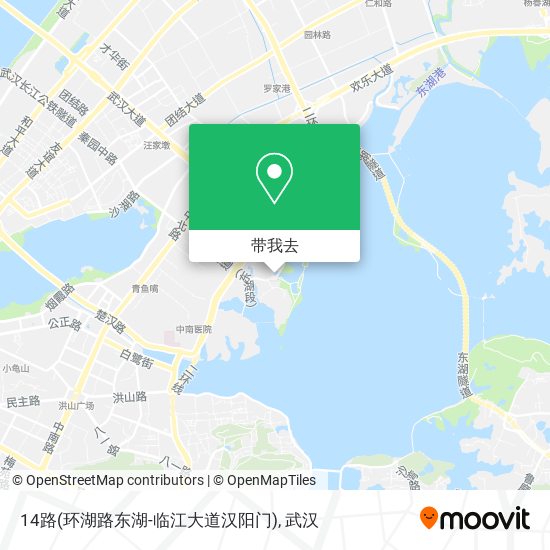 14路(环湖路东湖-临江大道汉阳门)地图