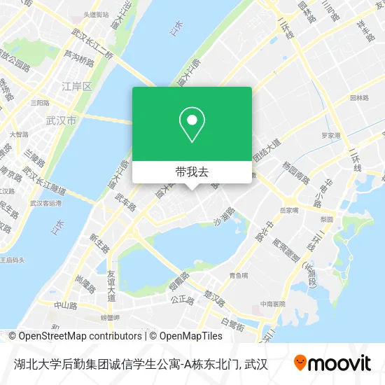 湖北大学后勤集团诚信学生公寓-A栋东北门地图