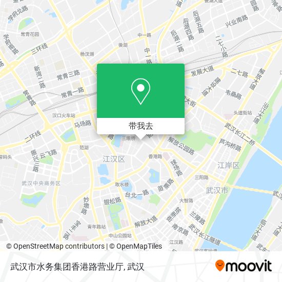 武汉市水务集团香港路营业厅地图