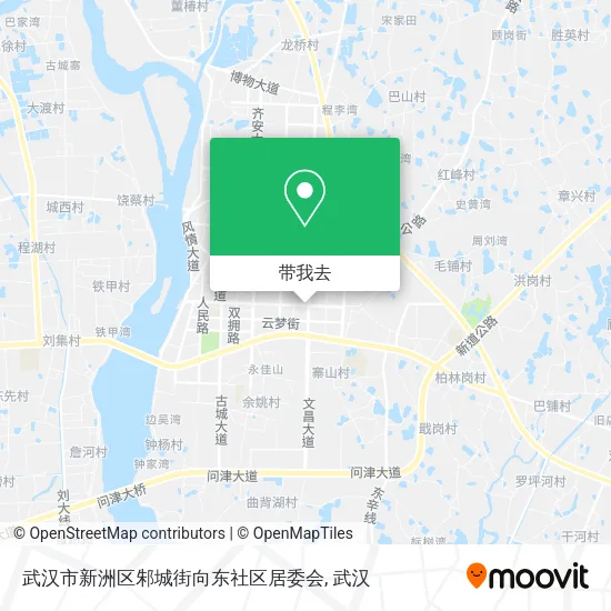 武汉市新洲区邾城街向东社区居委会地图