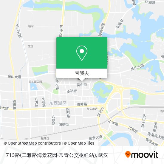 713路(二雅路海景花园-常青公交枢纽站)地图