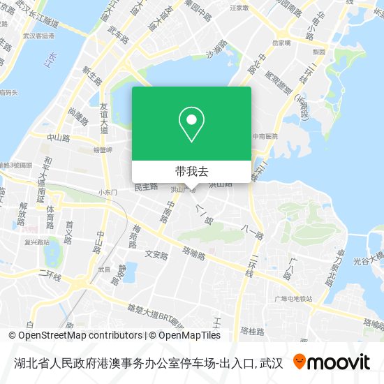 湖北省人民政府港澳事务办公室停车场-出入口地图