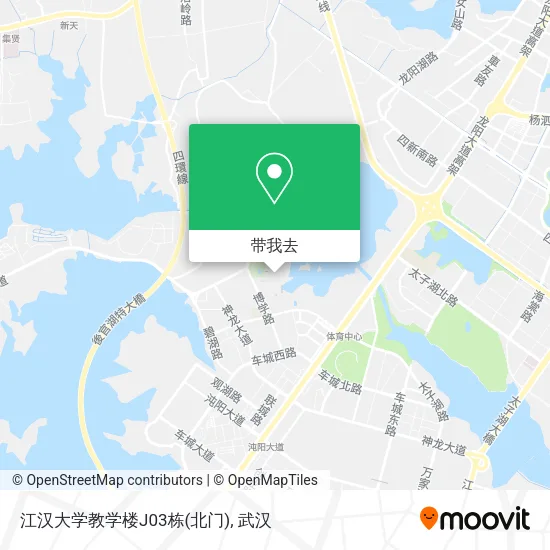 江汉大学教学楼J03栋(北门)地图