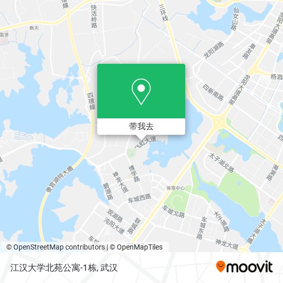 江汉大学北苑公寓-1栋地图