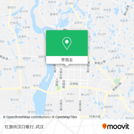 红旗街汉口银行地图