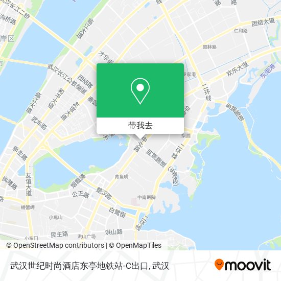 武汉世纪时尚酒店东亭地铁站-C出口地图