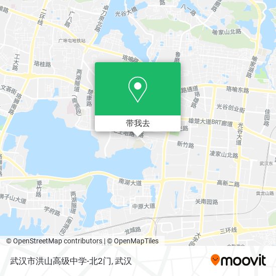 武汉市洪山高级中学-北2门地图