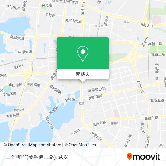 三作咖啡(金融港三路)地图