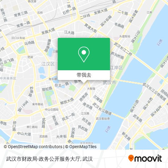 武汉市财政局-政务公开服务大厅地图