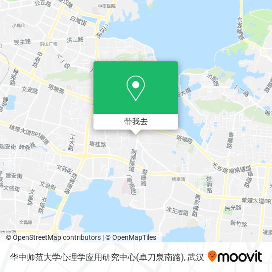 华中师范大学心理学应用研究中心(卓刀泉南路)地图