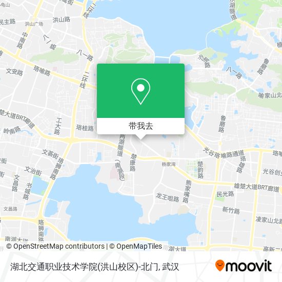 湖北交通职业技术学院(洪山校区)-北门地图