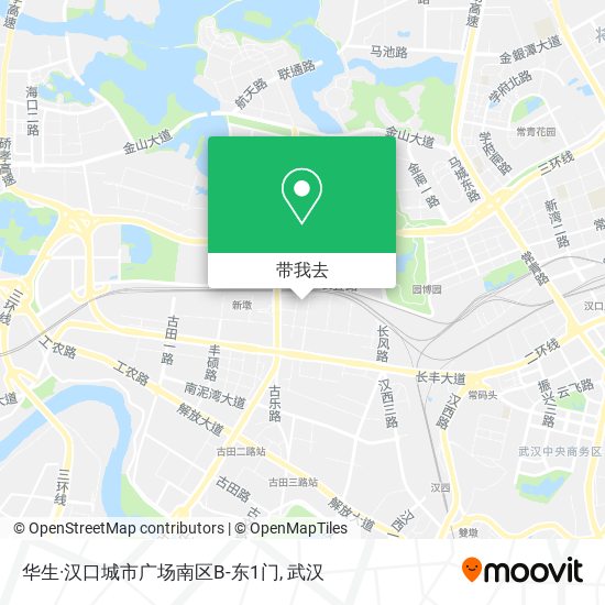 华生·汉口城市广场南区B-东1门地图