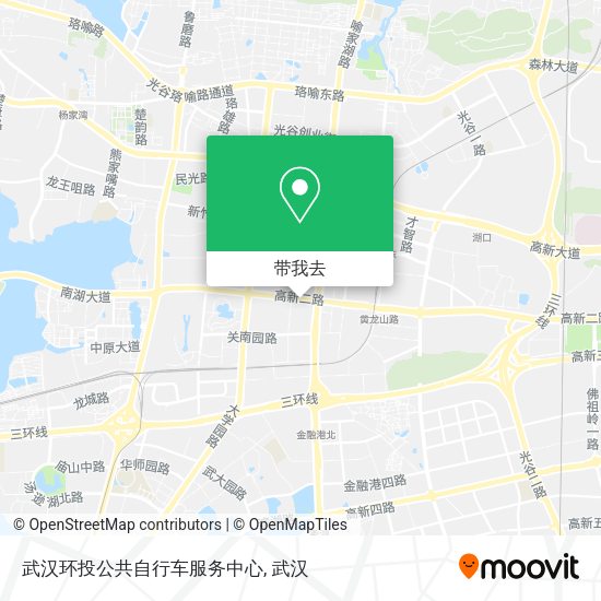 武汉环投公共自行车服务中心地图