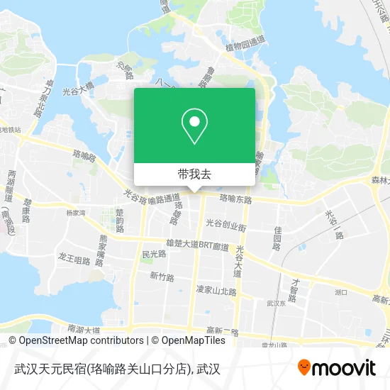 武汉天元民宿(珞喻路关山口分店)地图