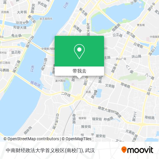 中南财经政法大学首义校区(南校门)地图