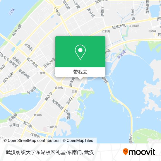 武汉纺织大学东湖校区礼堂-东南门地图