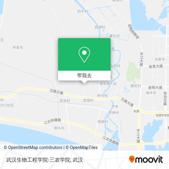 武汉生物工程学院-三农学院地图