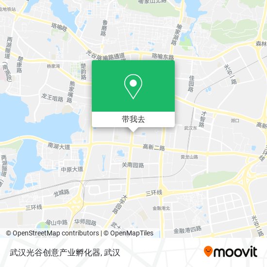 武汉光谷创意产业孵化器地图
